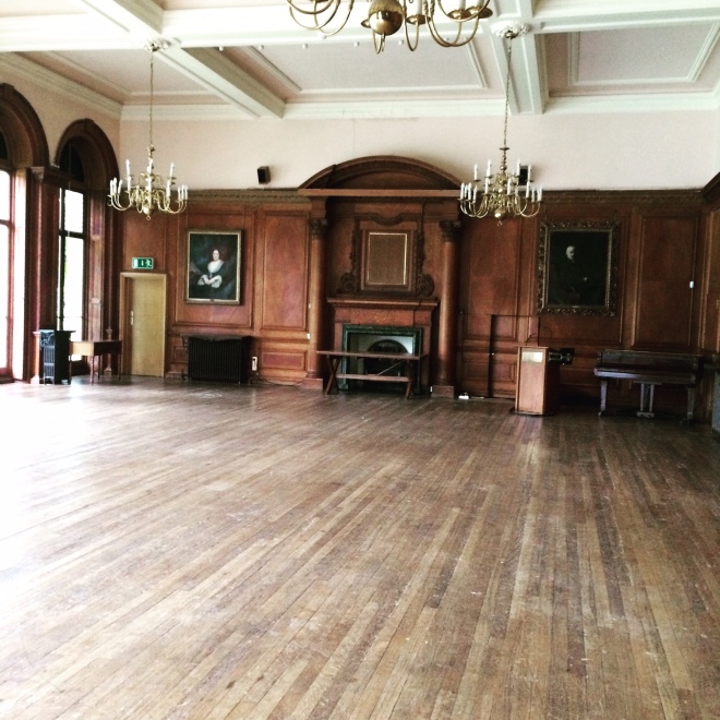 The Portrait Room at Froebel College - used to be the bar, now saved for Strictly...